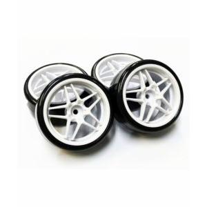 ホイルはめ込み済みドリフトタイヤ（BRW03ホイル オフセット2 ホワイト） HD-012WH RC...