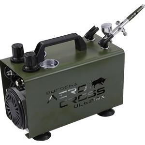エアブラシ コンプレッサーセット 4L 100v 静音設計 プラモ 塗装 0.2