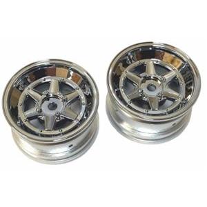 ミニロンシャンXR-4 ホイール クロームシルバー offset1 TMW-013CS RCパーツ