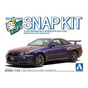 1/32 NISSAN R34スカイラインGT-R(ミッドナイトパープル) 組み立て式プラモデル