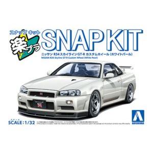 1/32 NISSAN R34スカイラインGT-R カスタムホイール(ホワイトパール)