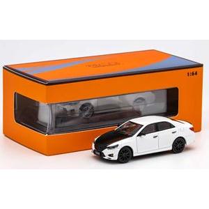 1／64 TOYOTA Mark X RHD ホワイト／ブラックボンネット KS026-147 完成...