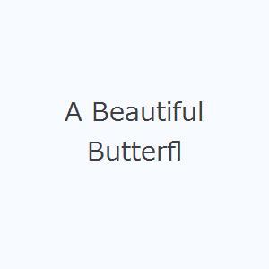 A Beautiful Butterfl｜ggking