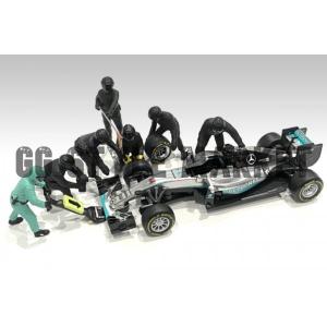 1/43サイズ】7体セットF1 ピットクルーセット1 チームレッド