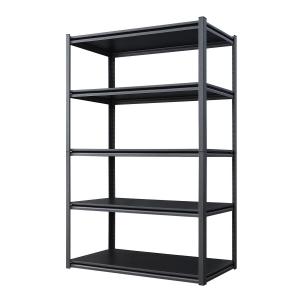 ゴリララック 5段収納スチールラック Gorilla Rack 5 Tier Storage 頑丈なスチールフレーム 粉体塗装のブラック仕上げ パ