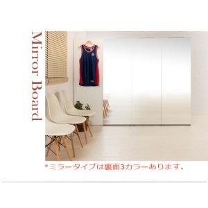 間仕切りミラー付きパーテーション ハンガーラッ...の詳細画像5
