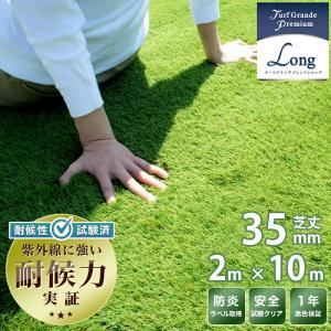 人工芝 35mm 芝丈 プレミアム Turf Grande ターフグランデ 2m×10m 高密度 リアル人工芝 庭用 ベランダ バルコニー 外構