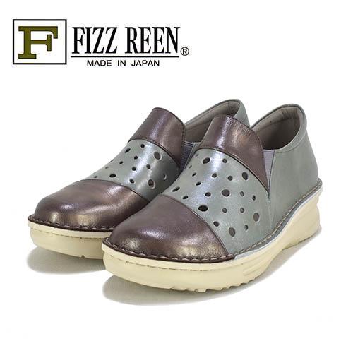 FIZZREEN　フィズリーン　革　レザーカット　バイカラー　スリッポン