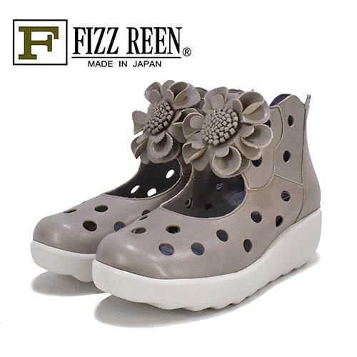 FIZZREEN　フィズリーン　革　フラワーモチーフ　ハイカット　パンプス