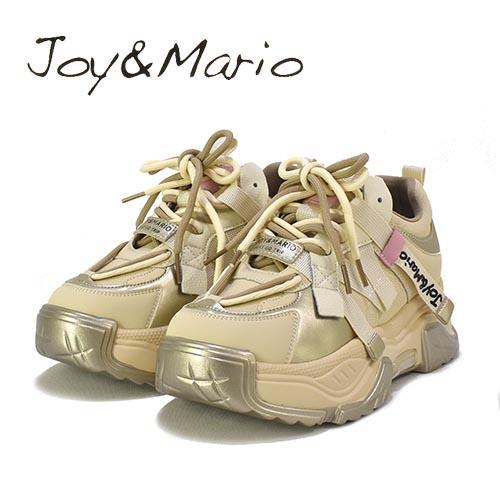 ジョイマリオ　Joy&amp;Mario　合皮　ダブルヒモ　厚底　スニーカー