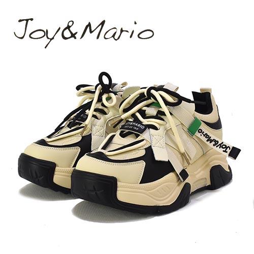 ジョイマリオ　Joy&amp;Mario　合皮　ダブルヒモ　厚底　スニーカー
