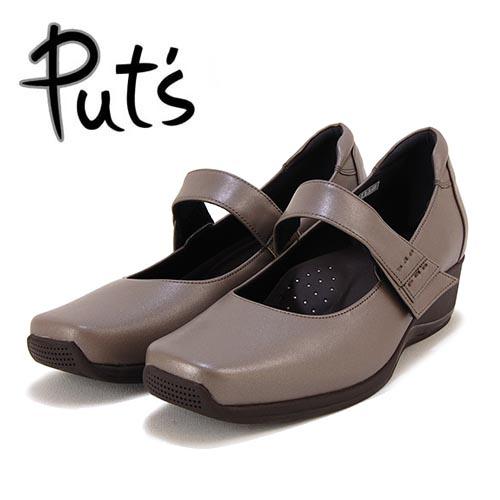 [SALE30%OFF] Put`s 　革　甲ストラップ　ローヒール　パンプス