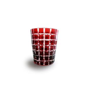 GMS01711 木箱付 工芸品 ガラス細工 コップ 焼酎グラス ロックグラス