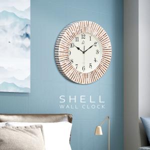 Gms モダン 北欧 デザイン おしゃれ かわいい インテリア 天然貝殻 シェル ブラック ホワイト 大きい50cm 壁掛け 掛け時計 品番 Gms Gms G House 通販 Yahoo ショッピング