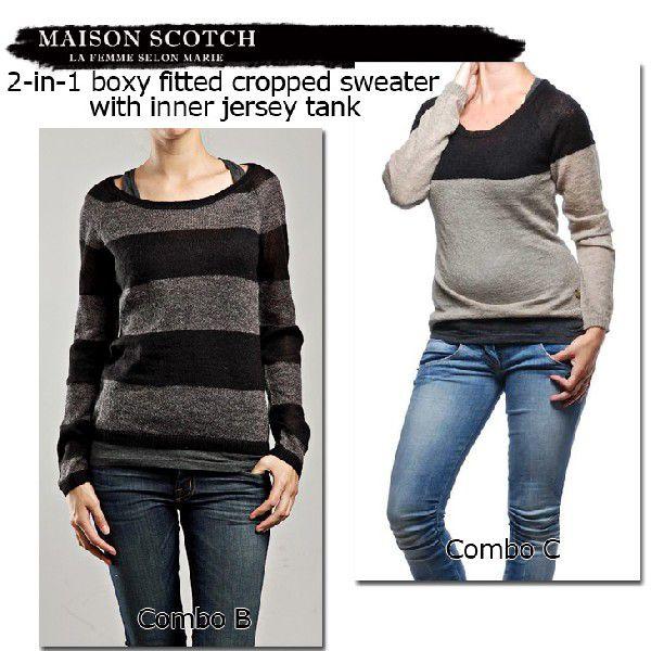 MAISON SCOTCH（メイソン スコッチ） 2-in-1 boxy fitted croppe...