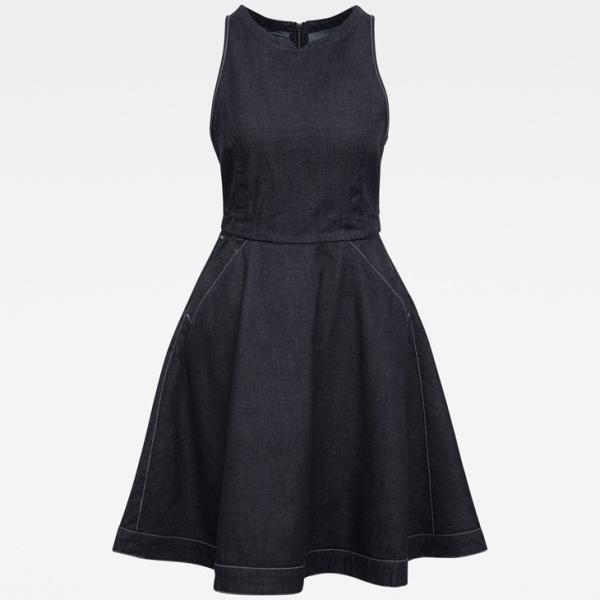 G-STAR RAW (ジースターロゥ) Core Fit and Flare Dress S/Le...