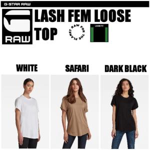 G-STAR RAW (ジースターロゥ) Lash Fem Loose Top (ラッシュフェムルーズトップ) サステナブルオーガニックコットン ルーズフィット 半袖Tシャツの商品画像