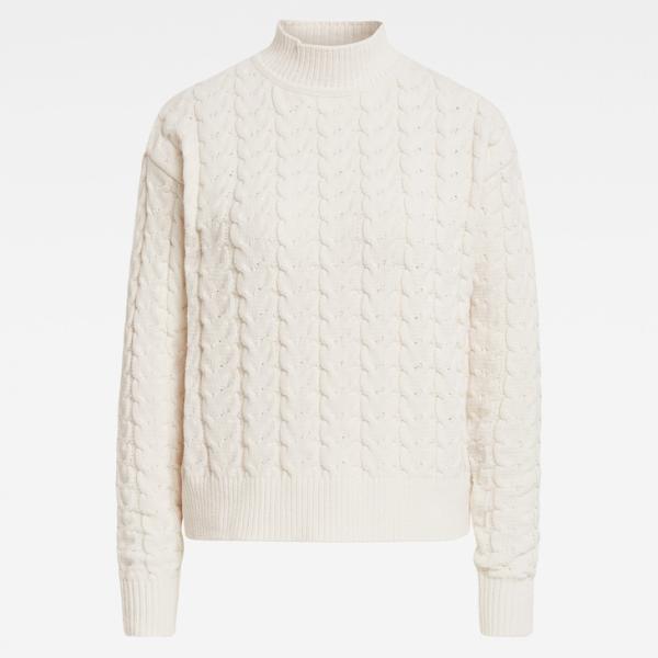 G-STAR RAW (ジースターロゥ) Cable Knit Mock Sweater (ケーブル...