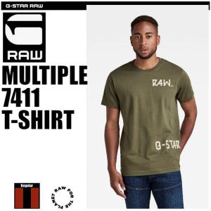 G-STAR RAW  MULTIPLE 7411 T-SHIRT  サステナブル レギュラーフィット 半袖Tシャツ