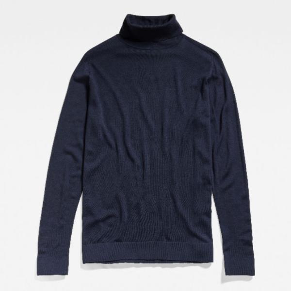 G-STAR RAW (ジースターロゥ) KNITTED TURTLENECK SWEATER LO...