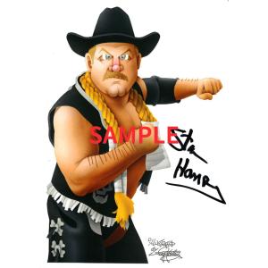 3/15(日)まで受付【数量限定】直筆サイン入り坂井永年イラスト複製画(スタン・ハンセンA)