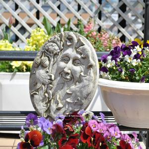 英国　壁掛け　オブジェ ガーデニング雑貨 ストーン ヨーロッパ 英国製【フェアリープレートG