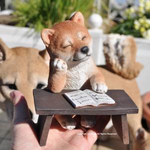 犬 置物 ガーデン おしゃれ 玄関 動物 オブジェ オーナメント 柴犬 豆