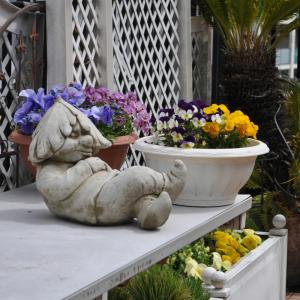 開運 天使 置物 プランター ガーデニング エンジェル 雑貨 フレアー