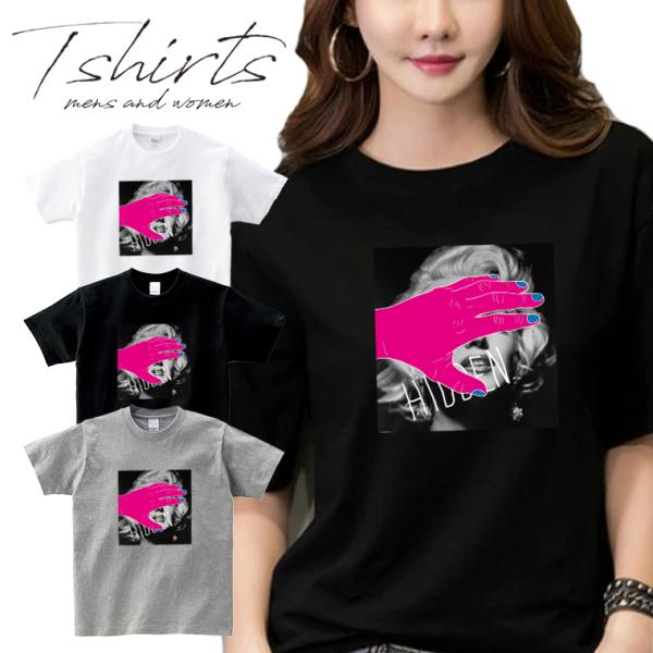 ファッション Tシャツ HIDDEN ストリート系 sexy セクシー 女の子 目隠し マリリンモン...