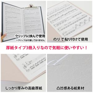 楽譜ファイル 厚紙タイプ 3冊セット 無地【ベ...の詳細画像2