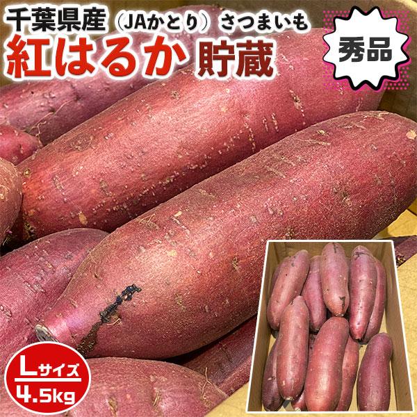 さつまいも 紅はるか 秀品 Lサイズ 約4.5kg 13本前後入 貯蔵 箱入り 千葉県産 家庭用 出...