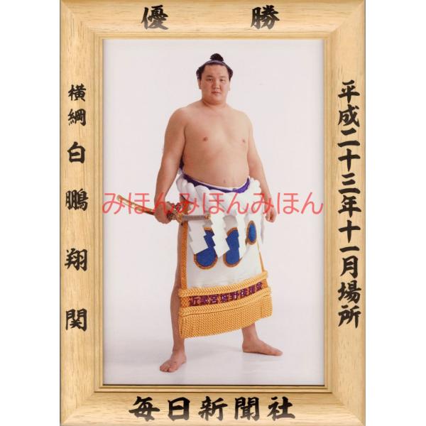 白鵬翔関　優勝ミニ額 大相撲ミニ額 大相撲優勝額　平成２３年１１月場所 優勝 横綱 白鵬翔関（２１回...