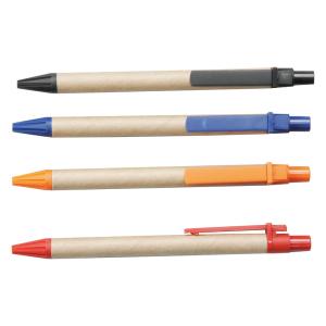 1個から注文可 エコクラフトボールペン（1P） EK80BP (色・柄指定不可） ノベルティグッズ 販促品 ノベルティ 景品 粗品