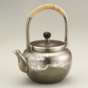 伝統工芸 / 大阪錫器 ) 建水 イブシ寸胴形 ピューター お茶 茶筒