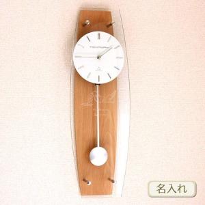 TICKAWAY / ティックアウェイ ) ミニ振り子時計 ダークブラウン 彫刻