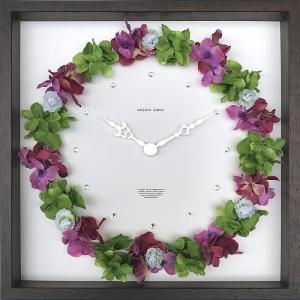 ( アートクロック ) Wreath Clock Hydrangea mix｜gift-only