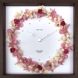 ( アートクロック ) Wreath Clock Hydrangea pink｜gift-only