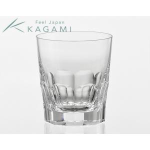 KAGAMI 江戸切子（カガミクリスタル）ペアロックグラス＜四角籠目に笹