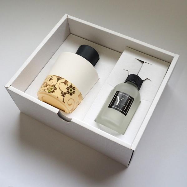 ギフト Qpor アロマディフューザーLサイズ ベージュ粒柄 ホワイトティセット 本体から香る九谷焼...