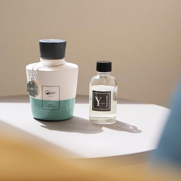 ギフト Qpor アロマディフューザーLサイズ グリーン　加賀紅茶の香りセット 本体から香る九谷焼デ...