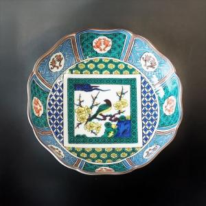 九谷焼 北斎 尾州不二見原 5号飾皿：美山窯 葛飾北斎 浮世絵 九谷