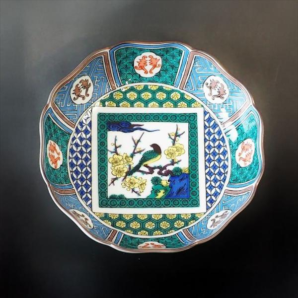 九谷焼 モッコ中鉢 古九谷梅に鳥 ：美山窯 鉢 食卓用ボウル ギフトにも