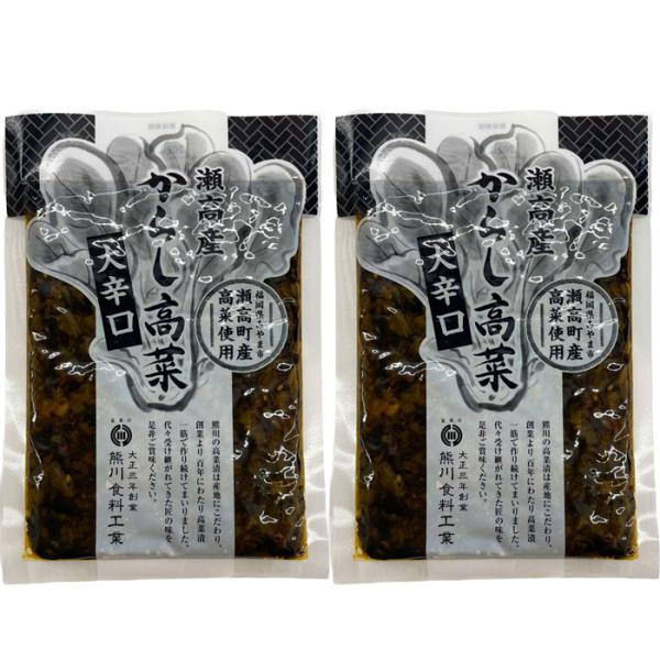【２袋まとめてお届け】九州　瀬高産 からし高菜　大辛口 （１袋100g） 【メール便　送料込み価格】