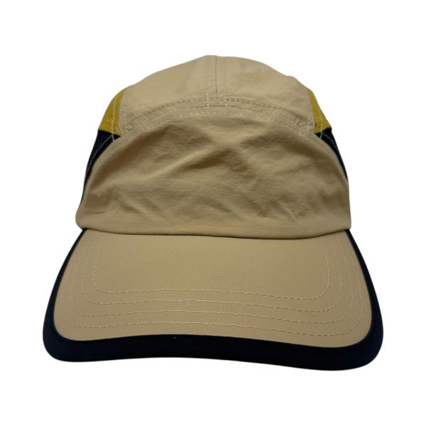キャンパーキャップ 3色 カーキ イエロー ブラック ジェットキャップ ランニング 登山 通気性 帽...