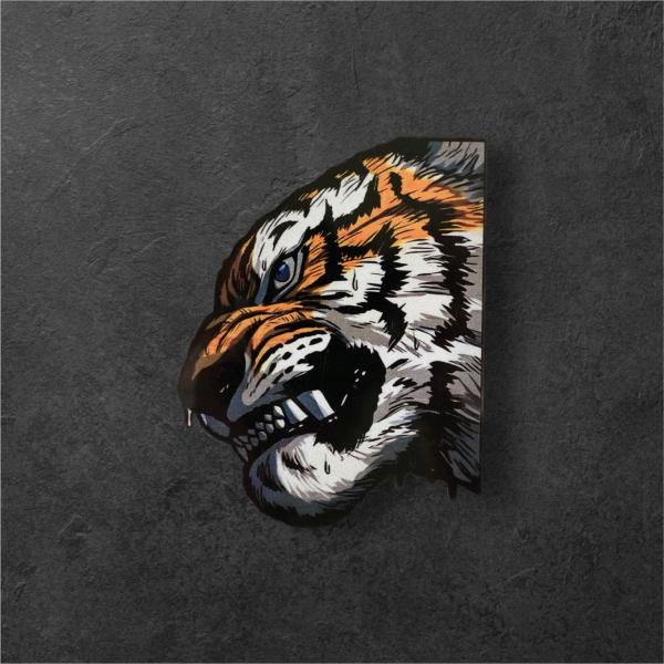 汗かき迫真タイガー 左向き 虎 Mサイズ かっこいい カーステッカー 車用屋外防水・反射・UVカット...