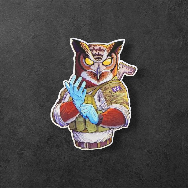 ワイルドミリタリービースト フクロウ 梟 動物の特殊部隊 軍隊 カーステッカー 車用屋外防水・反射・...