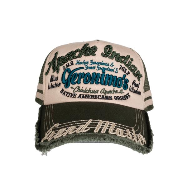 ジェロニモ メッシュキャップ キャップ 帽子 カーキ グリーン ヴィンテージ