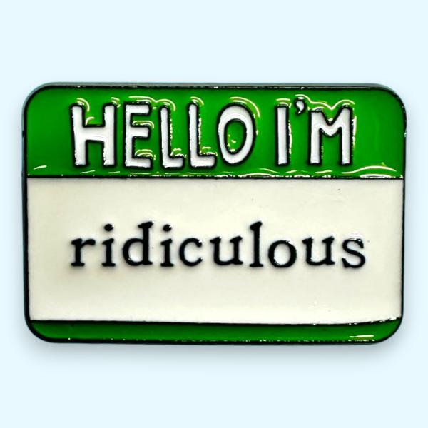 HELLO I'M RIDICULOUS ハロー ピン ピンバッジ バッジ メモ ポスト投函