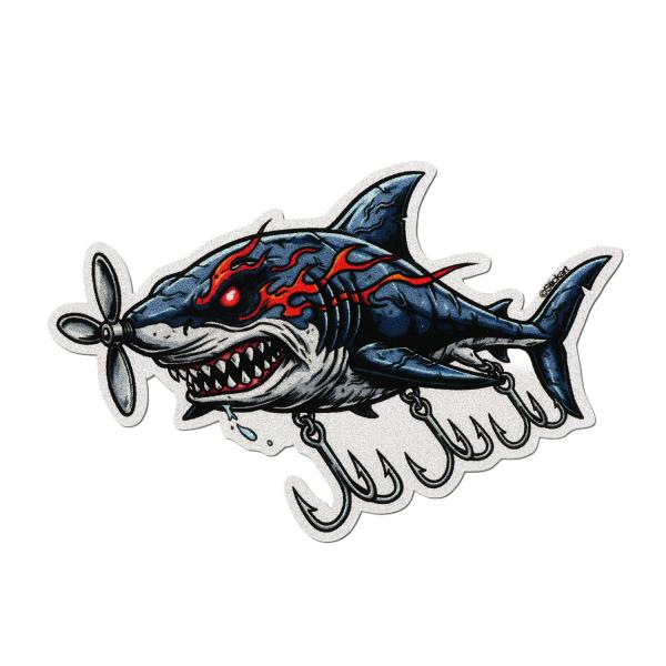 Stickart バーサク・シャーク サメ バーサーカー 狂戦士鮫 釣り カーステッカー 車用屋外防...