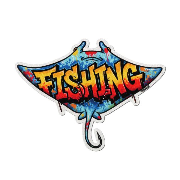 Stickart スプレー・レイ Spray Ray エイ 釣り カーステッカー 車用屋外防水・ 高...